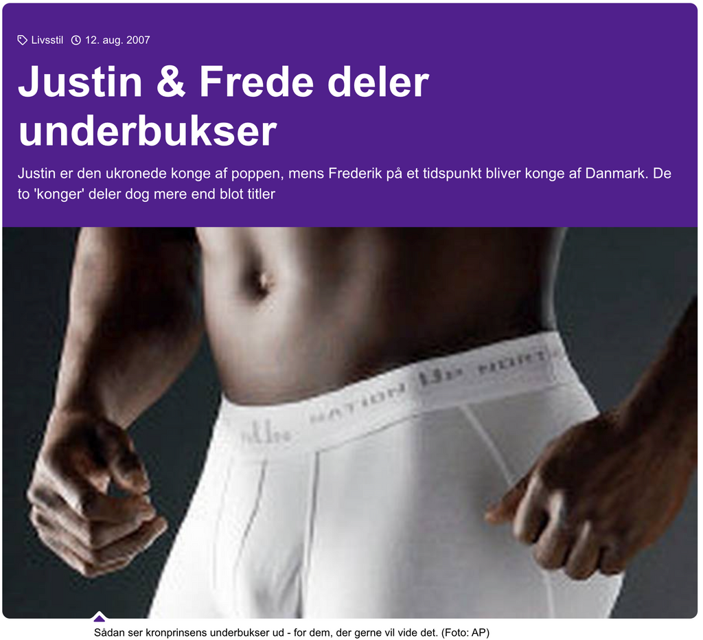 Justin & Frede deler underbukser - EB artikel
